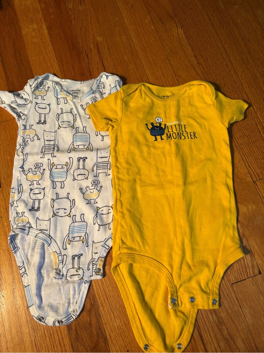 Carter's Yellow 'Mommy's Little Monster' Short-Sleeve One-Piece